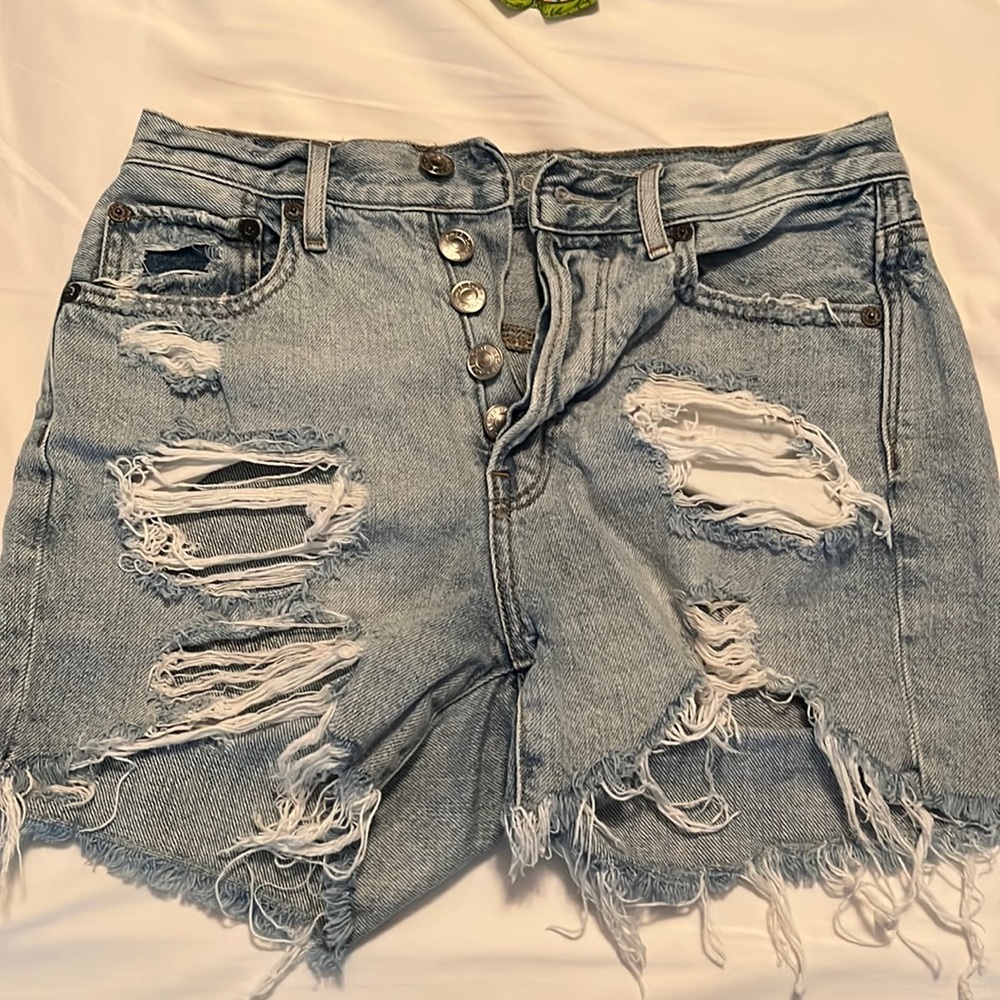 American Eagle Ripped Jean Shorts